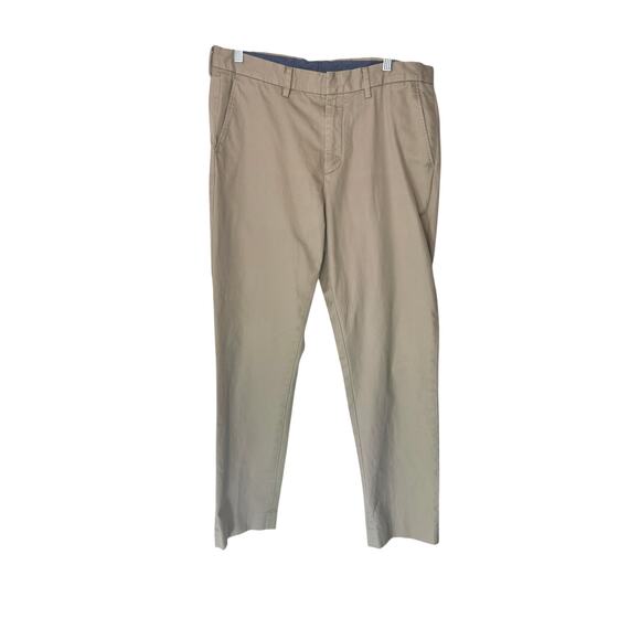 J.Crew Men's Tan Office Work Slim Stretch Chino Bowery Dress Pant Size 34 x 32 - Picture 1 of 10